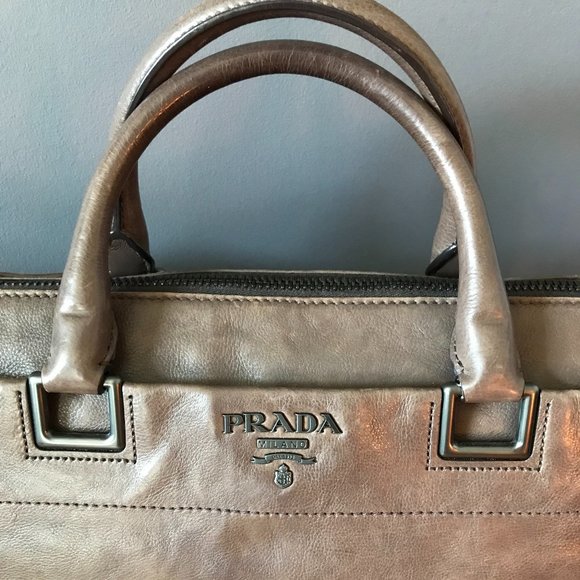 Genuine Prada Leather Satchel - Picture 2 of 12